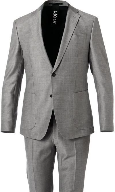 JOOP! Anzug Hustle-Bax 30029126+129/050 Slim Fit, Schurwoll-Stretch, Hellgrau meliert, Hellgrau 5 JOOP! Anzug Hustle-Bax 30029126+129/050 Slim Fit, Schurwoll-Stretch, Hellgrau meliert, Hellgrau – Bild 3