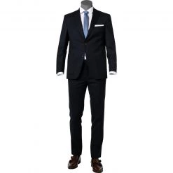 Carl Gross Anzug 00-074S0/325122+339633/63 Schurwolle halbgefüttert, Dunkelblau