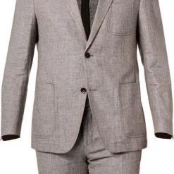 Carl Gross Anzug 21-171N0/127952+139483/71 Leinen halbgefüttert, Beige meliert, Greige -Anzüge & Westen Schritte 383474 norm2