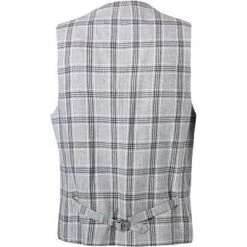 Carl Gross Weste Warner-G 21-172N3/145170/71 Leinen, Beige-braun kariert, Greige -Anzüge & Westen Schritte 383480 norm2