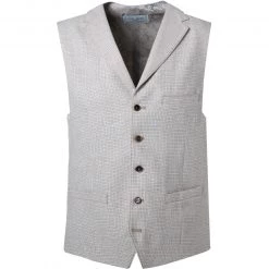 Carl Gross Weste 21-174N1/145170/21 Leinen, Sand kariert, Sand