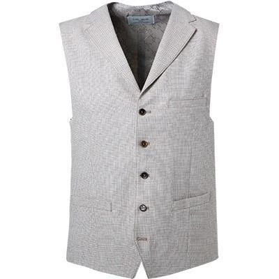 Carl Gross Weste 21-174N1/145170/21 Leinen, Sand kariert, Sand 4 Carl Gross Weste 21-174N1/145170/21 Leinen, Sand kariert, Sand – Bild 2