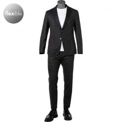 BOSS Anzug Hanry/Genius 50464701+70940/030 Slim Fit, Jersey halbgefüttert, Mittelgrau meliert, Mittelgrau