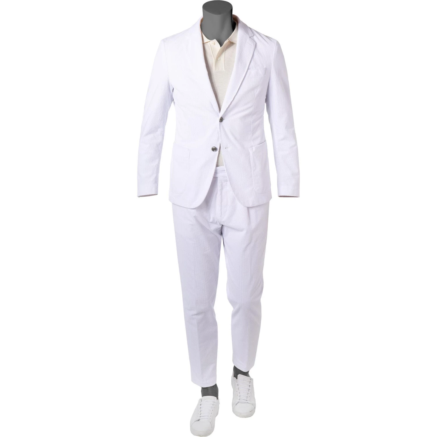 BOSS Anzug Hanry/Perin-Pleat 50464603+590/100 Slim Fit, Cord, Weiß 3 BOSS Anzug Hanry/Perin-Pleat 50464603+590/100 Slim Fit, Cord, Weiß