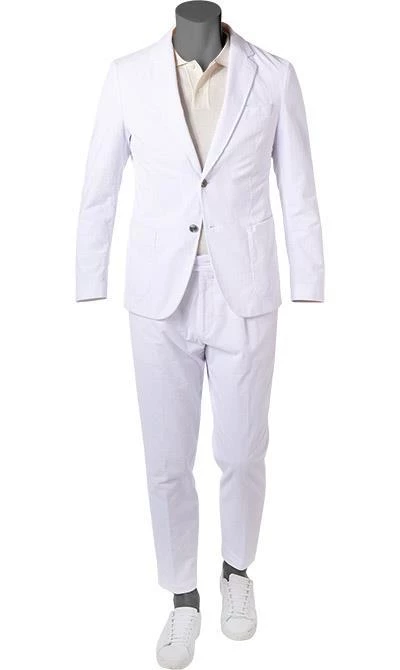 BOSS Anzug Hanry/Perin-Pleat 50464603+590/100 Slim Fit, Cord, Weiß 4 BOSS Anzug Hanry/Perin-Pleat 50464603+590/100 Slim Fit, Cord, Weiß – Bild 2