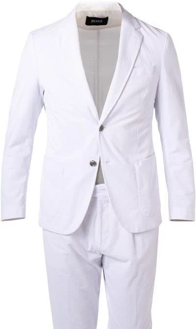 BOSS Anzug Hanry/Perin-Pleat 50464603+590/100 Slim Fit, Cord, Weiß 5 BOSS Anzug Hanry/Perin-Pleat 50464603+590/100 Slim Fit, Cord, Weiß – Bild 3