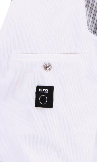 BOSS Anzug Hanry/Perin-Pleat 50464603+590/100 Slim Fit, Cord, Weiß 8 BOSS Anzug Hanry/Perin-Pleat 50464603+590/100 Slim Fit, Cord, Weiß – Bild 6