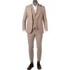 CG Anzug 15-004S3/225222+242340+230053/22 Sakko, Slim Fit, Baumwolle, Sand kariert, Sand