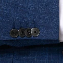 BOSS Anzug Jasper/Leon 50469527+9508/404 Regular Fit, Wolle-Leinen, Dunkelblau meliert, Dunkelblau -Anzüge & Westen Schritte 384604 norm4