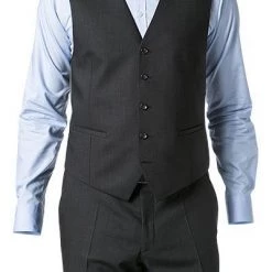 Carl Gross Weste 57/0039/1000/Till/83 Schurwolle, Anthrazit meliert, Anthrazit