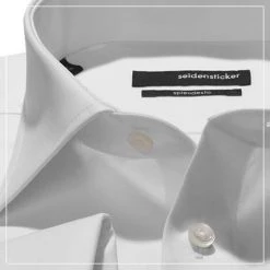 Seidensticker Modern Kent UMA 001007/01 Hemd, Modern Fit, Popeline, Weiß