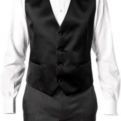 Wilvorst Smoking Weste schwarz 4150/01/40 Mikrofaser