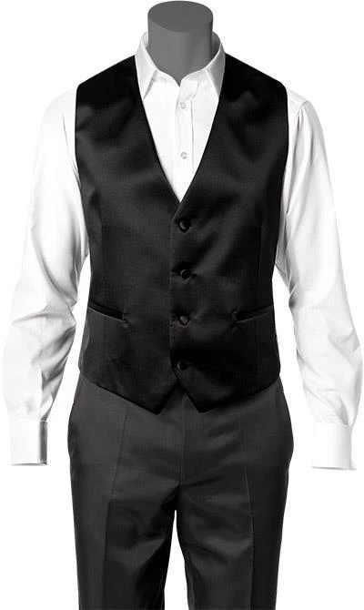 Wilvorst Smoking Weste schwarz 4150/01/40 Mikrofaser 3 Wilvorst Smoking Weste schwarz 4150/01/40 Mikrofaser